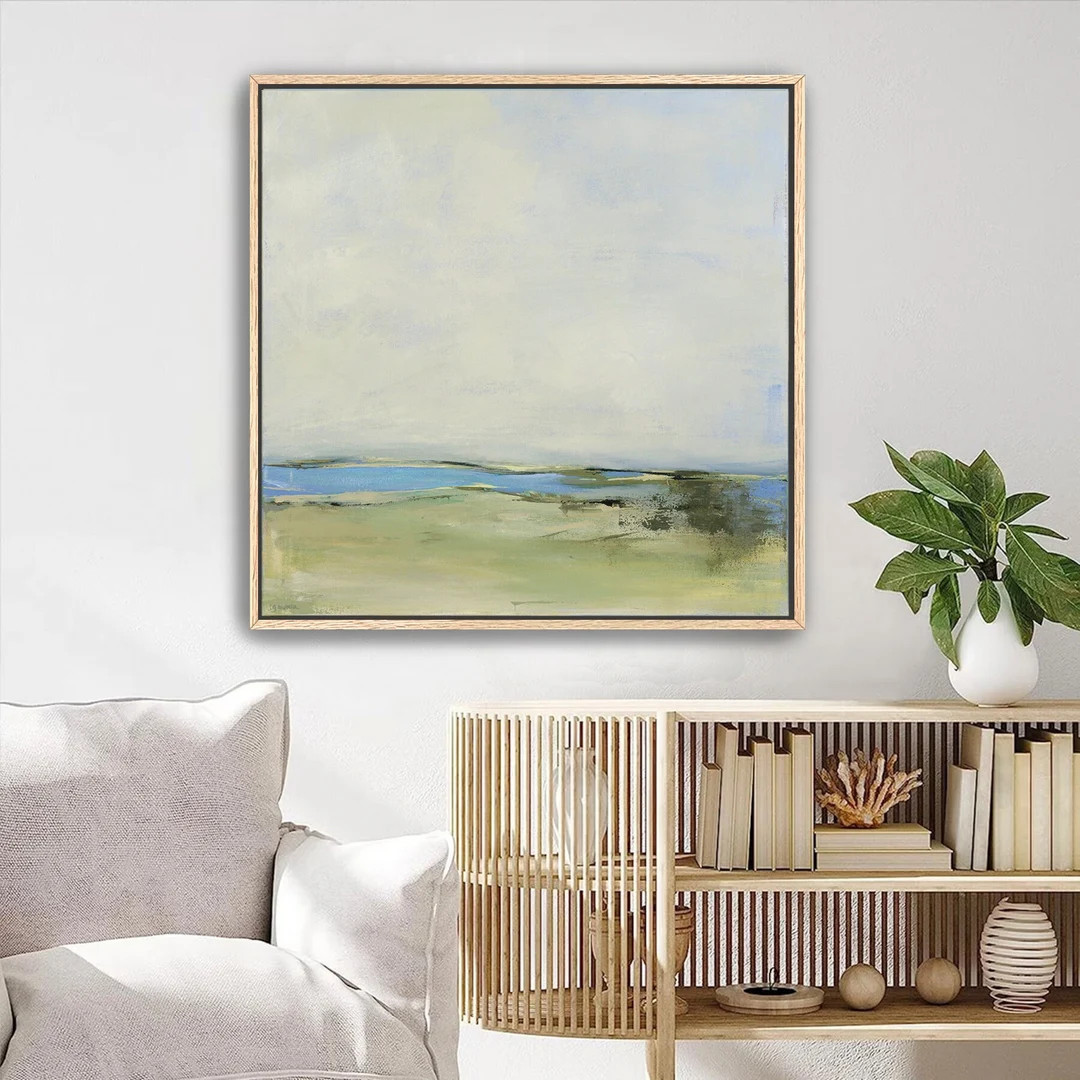 Large Framed Abstract Coastal Wall Art by Jacquie Gouveia, Large Framed Canvas Art Print, Serene ... | Etsy (US)