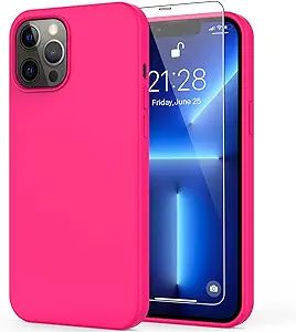 DEENAKIN Compatible with iPhone 13 Pro Max Case with Screen Protector,Soft Flexible Silicone Gel ... | Amazon (US)