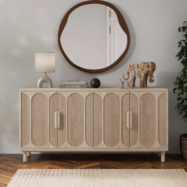 Khari 4 Door Large Sideboard, Mango Wood | Dunelm