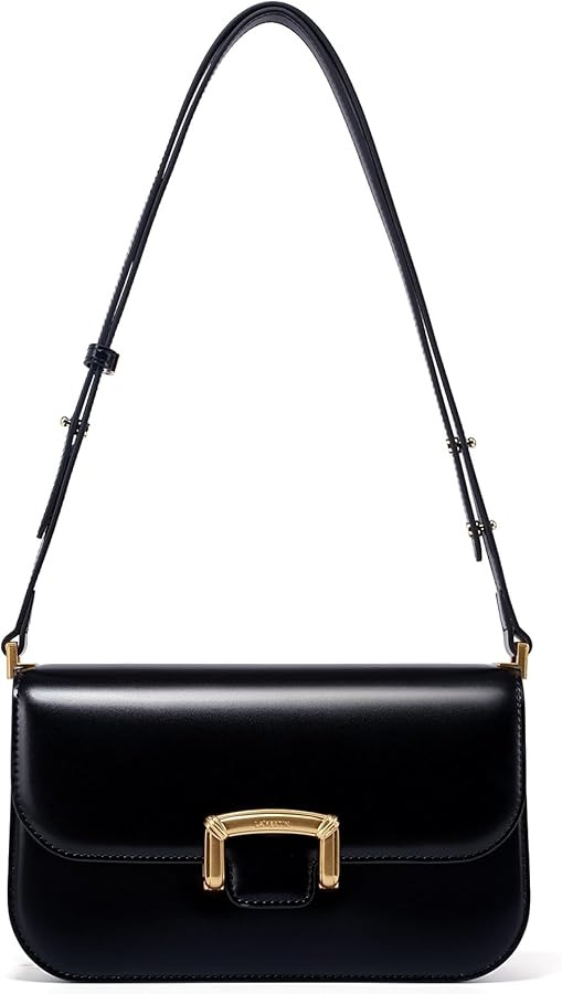 LA FESTIN Small Leather Shoulder Bag for Women - Designer Crossbody Handbag Satchel Purse with St... | Amazon (US)