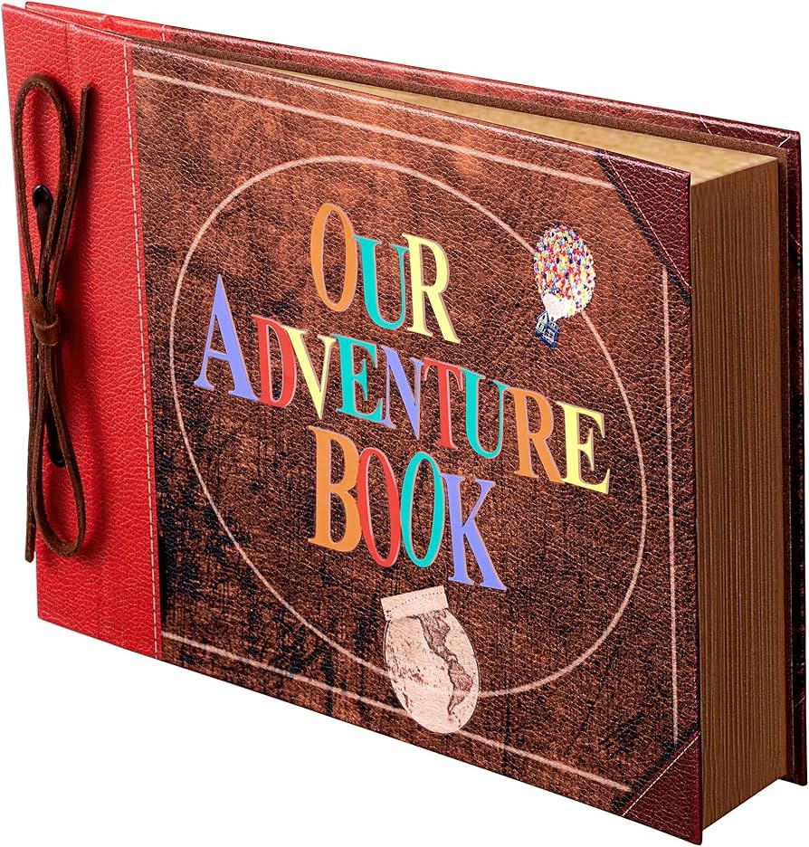 Scrapbook Photo Album,Our Adventure Book Scrapbook, Embossed Words Hard Cover Movie Up Travel Scr... | Amazon (US)