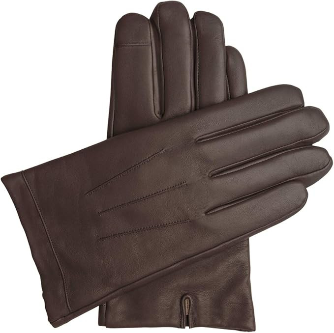 Downholme Touchscreen Leather Cashmere Lined Gloves for Men | Amazon (US)