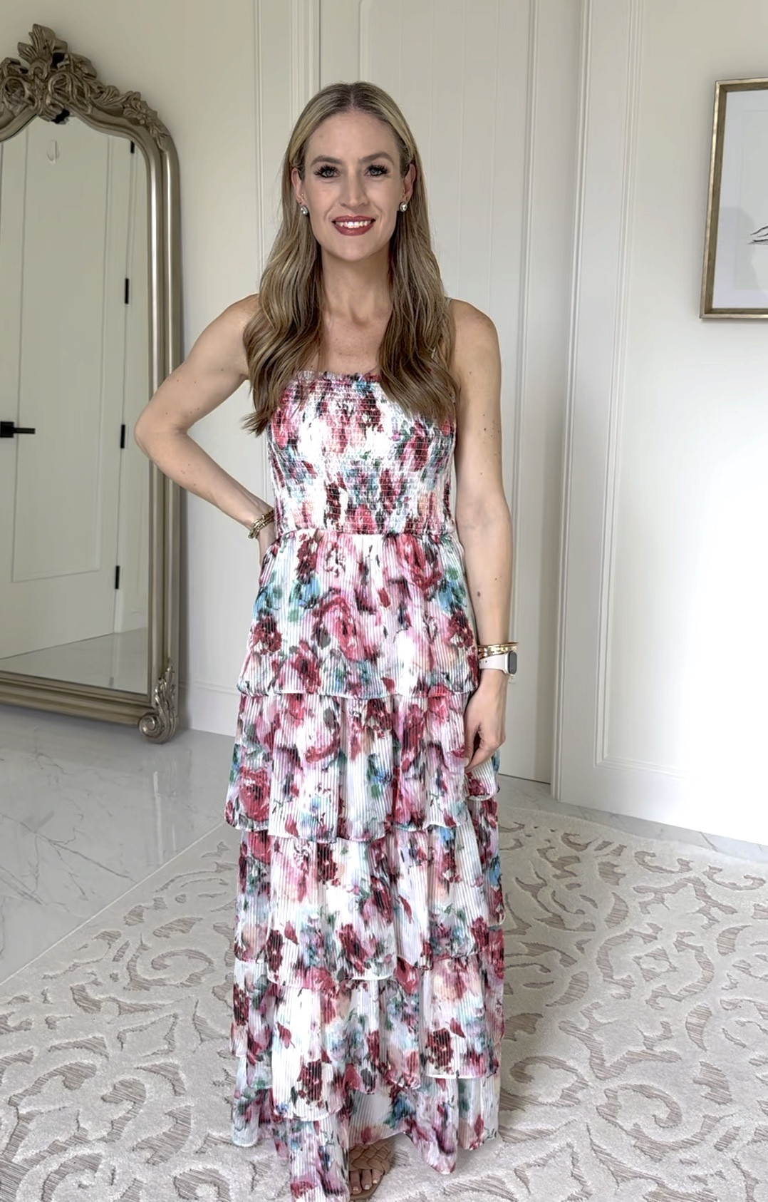 🌷 Spring Dress 🌷

This maxi dress is perfect for Valentine’s Day and for spring and for summer!  It has adjustable tie straps so you can adjust for what suits for body length. I’m wearing an XS and it has plenty of room still - actually a bit loose. I’m 5’4” (ish) and wearing 2.5” heels. 

This would be cute with red heels, pink heels, white heels, nude heels, gold heels, and sandals of course!

#everypiecefits

Spring style
Spring wedding
Wedding guest dress
Valentine’s Day dress
Summer dress
Maxi dress

#LTKSeasonal #LTKVideo #LTKwedding