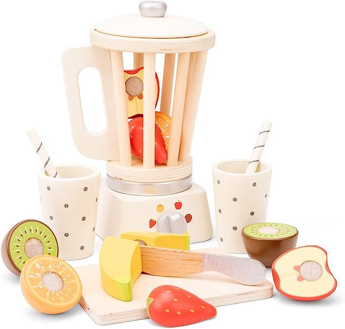 New Classic Toys Wooden Smoothie Set - Pretend Play Toy for Kids Cooking Simulation Educational T... | Amazon (US)