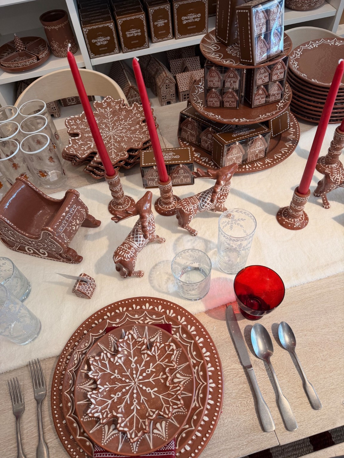 pottery barn christmas tablescape idea for Christmas Eve or christmas morning! loving the snowflake theme for winter dinner parties and new years eve 

 #LTKHoliday #LTKHome #LTKFindsUnder50