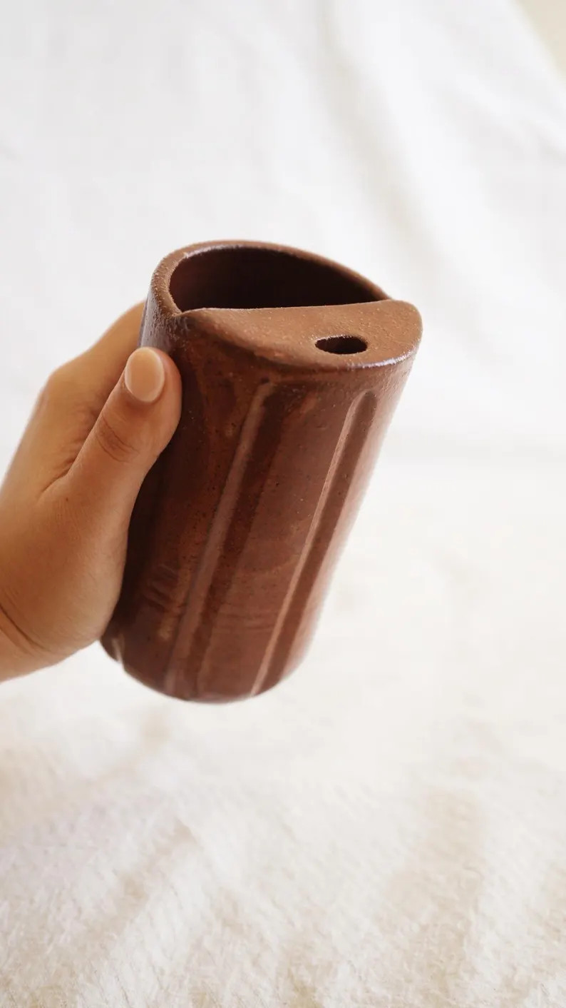 Handmade Ceramic Sippy Travel Tumbler: Minimalist Coffee Mug | Christmas Gifts for Coffee Lovers ... | Etsy (US)