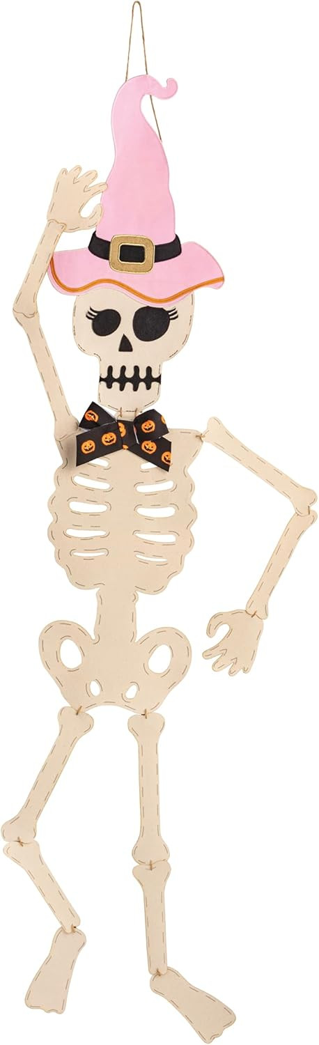 Mud Pie Halloween Girl Skeleton Door Hanger | Amazon (US)
