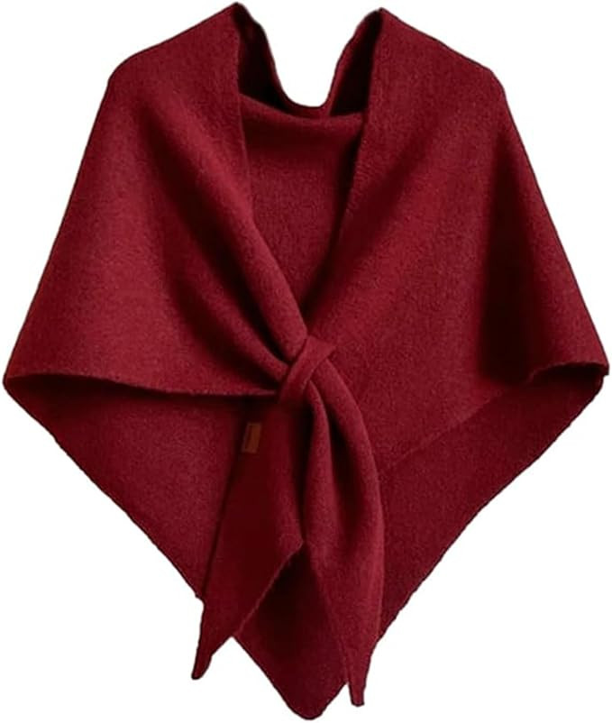 2025 New Women's Solid Color Wool Blend Shawl Scarf Casual Soft Comfortable Shawl for Daily Wear ... | Amazon (US)