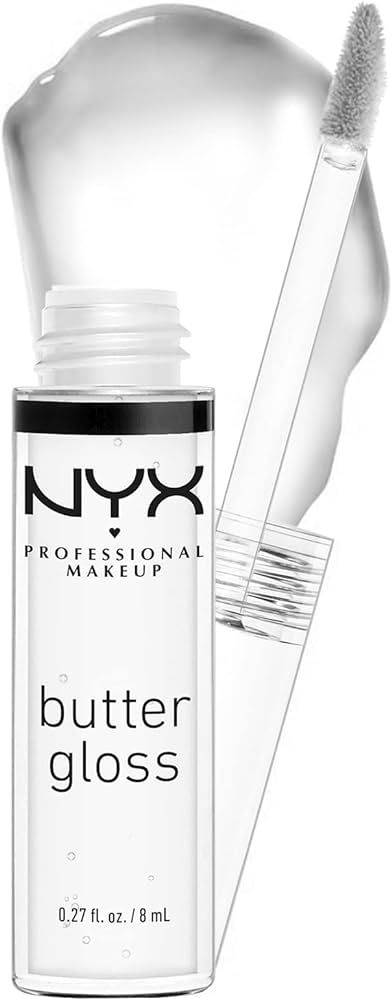 NYX PROFESSIONAL MAKEUP Butter Gloss, Non-Sticky Lip Gloss - Sugar Glass (Clear) | Amazon (US)