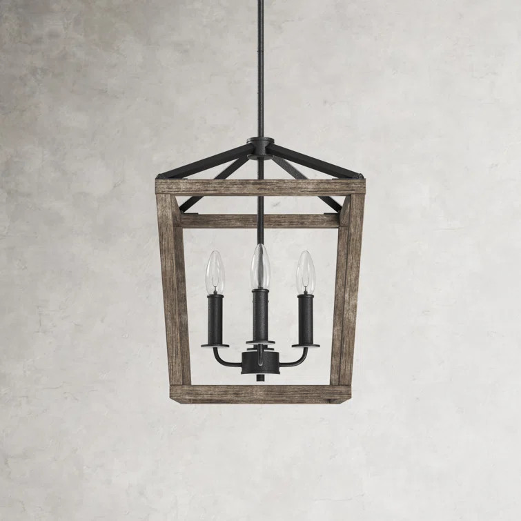 Dormody 4 - Light Lantern Geometric Chandelier | Wayfair Professional