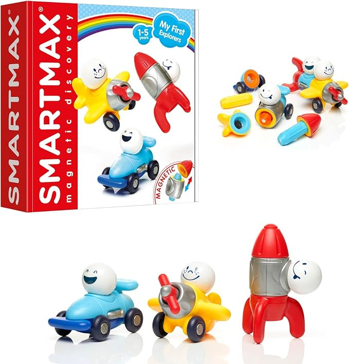 SmartMax My First Explorers Magnetic Discovery Dynamic STEM Vehicle Building Set for Ages 1+ | Amazon (US)