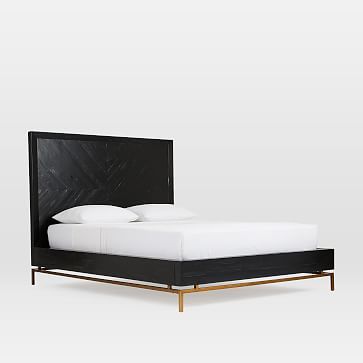 Alexa Bed, Queen, Black | West Elm (US)