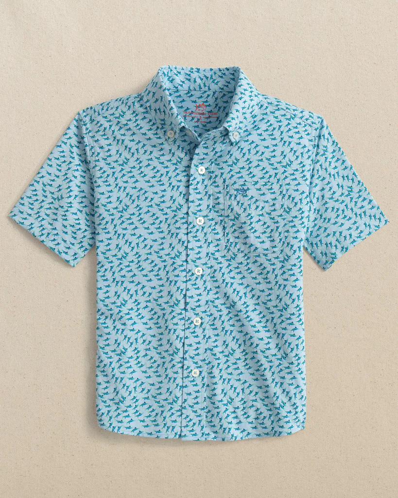 Boys Intercoastal Fintastic Short Sleeve Sport Shirt | Southern Tide