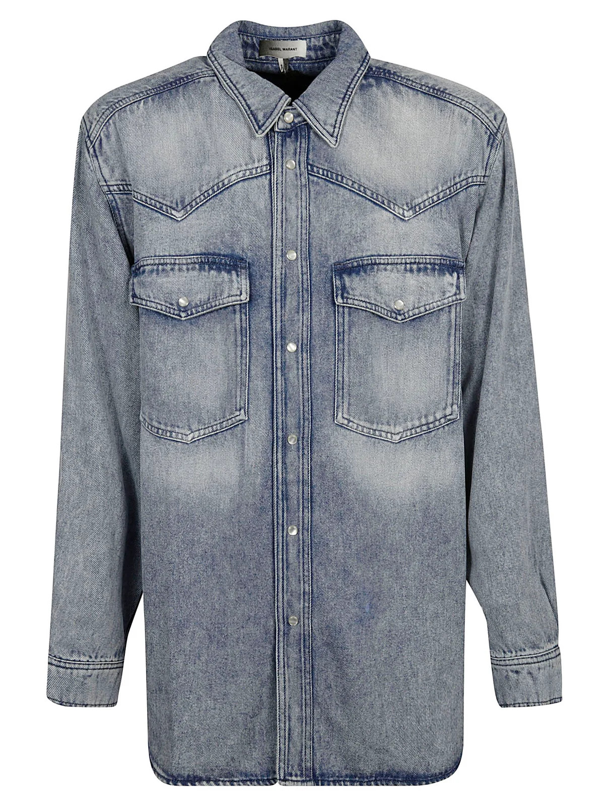 Isabel Marant Washed Long Sleeved Shirt Jacket | Cettire Global