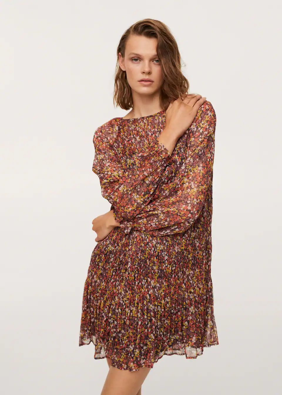 Textured flowy dress | MANGO (US)
