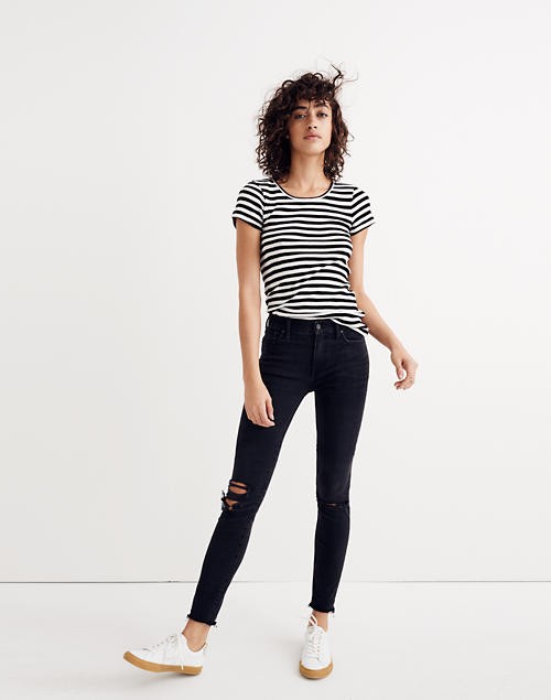 9" Mid-Rise Skinny Jeans in Black Sea | Madewell