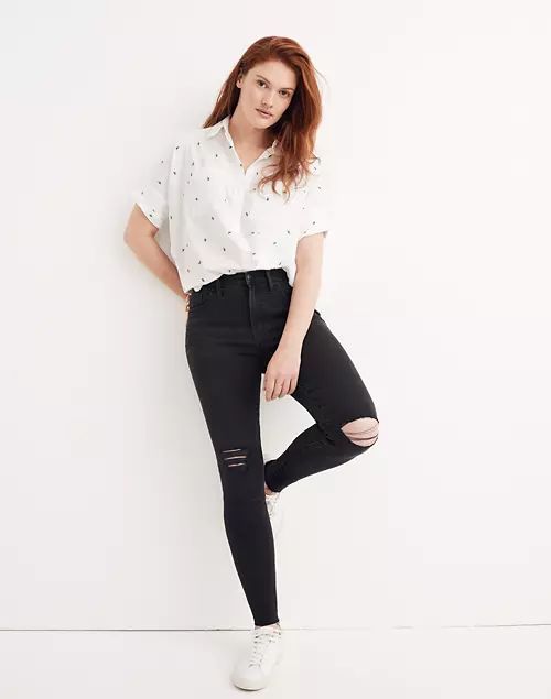 9" Mid-Rise Skinny Jeans in Black Sea | Madewell