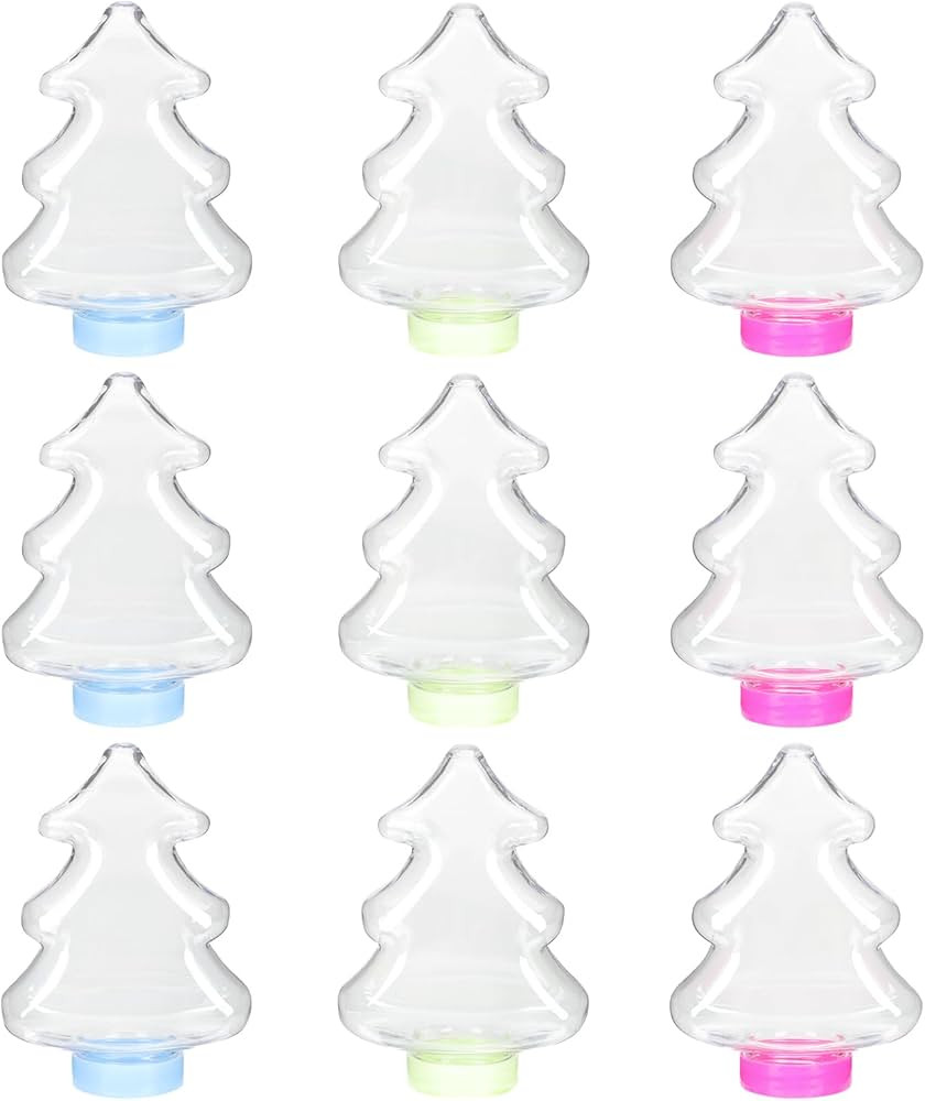 Ciieeo Christmas Candy Jars with Lids 25Pcs Acrylic Candy Boxes with Christmas Tree Shape Plastic... | Amazon (US)