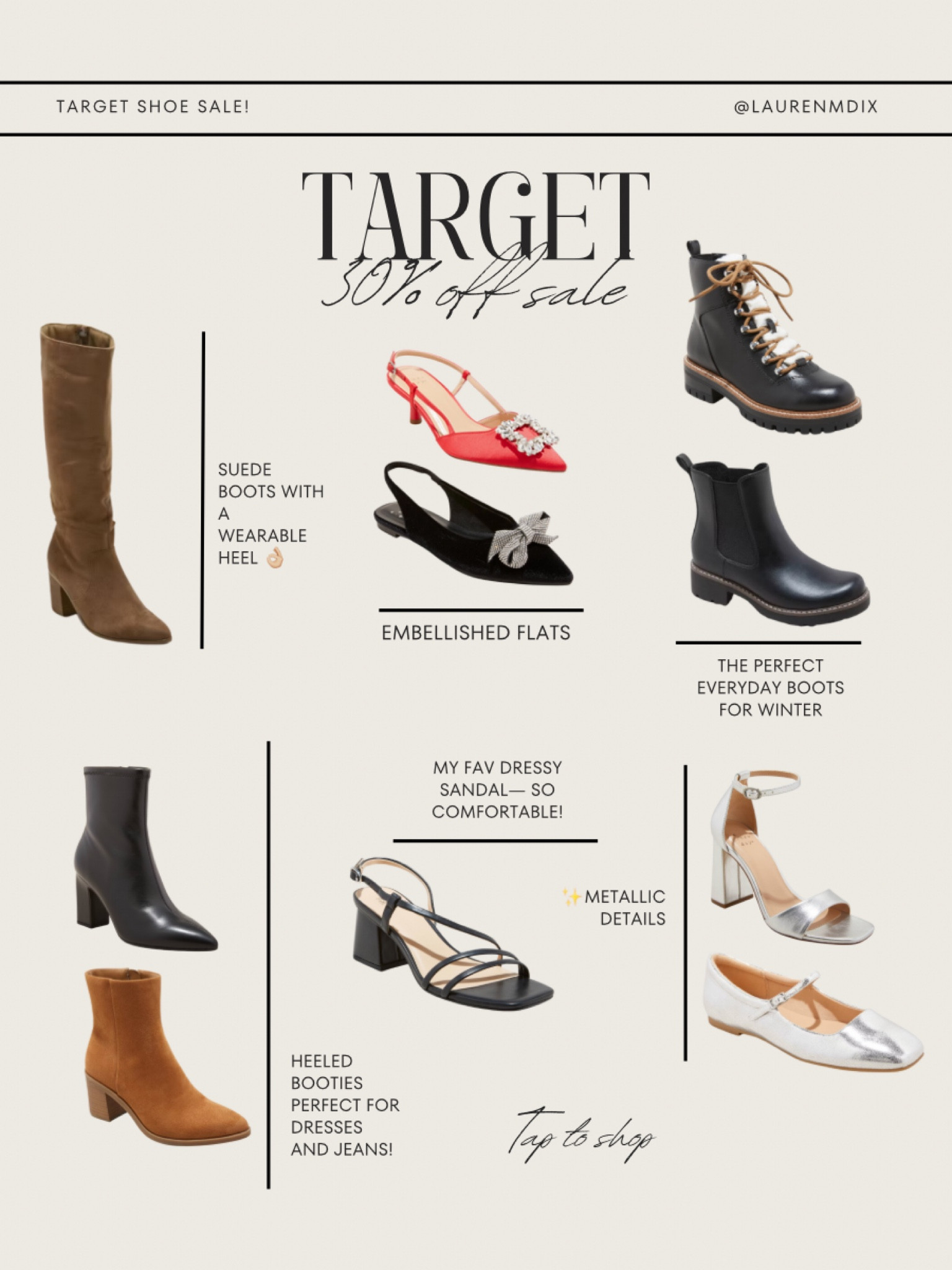 Target sale! @targetstyle shoe sale— heeled boots, embellished flats, heels, metallic shoes, heeled booties.

#LTKShoeCrush #LTKSaleAlert #LTKFindsUnder50