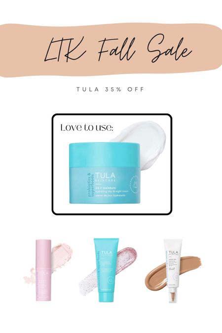 LTK Fall Sale - TULA 35% off

hydrating day and night cream, brightening eye balm, exfoliating scrub, skin tint sunscreen

#LTKbeauty #LTKsalealert #LTKSale