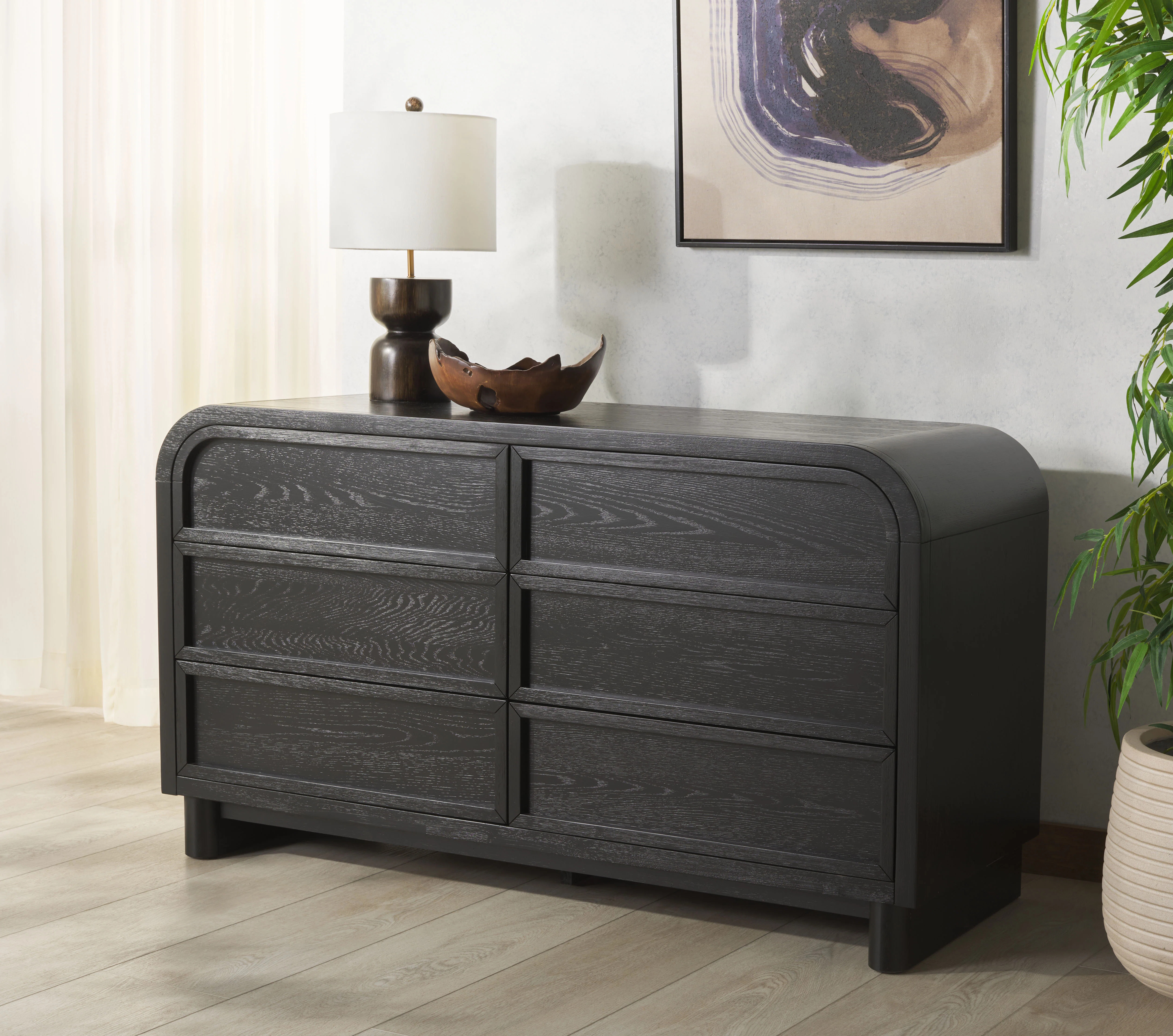 Tosheba 6 Drawer Wood Dresser | Wayfair North America