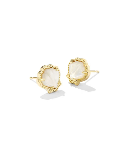 Brynne Shell Gold Stud Earrings | Kendra Scott