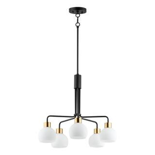 Coraline 5-Light Black Chandelier | The Home Depot