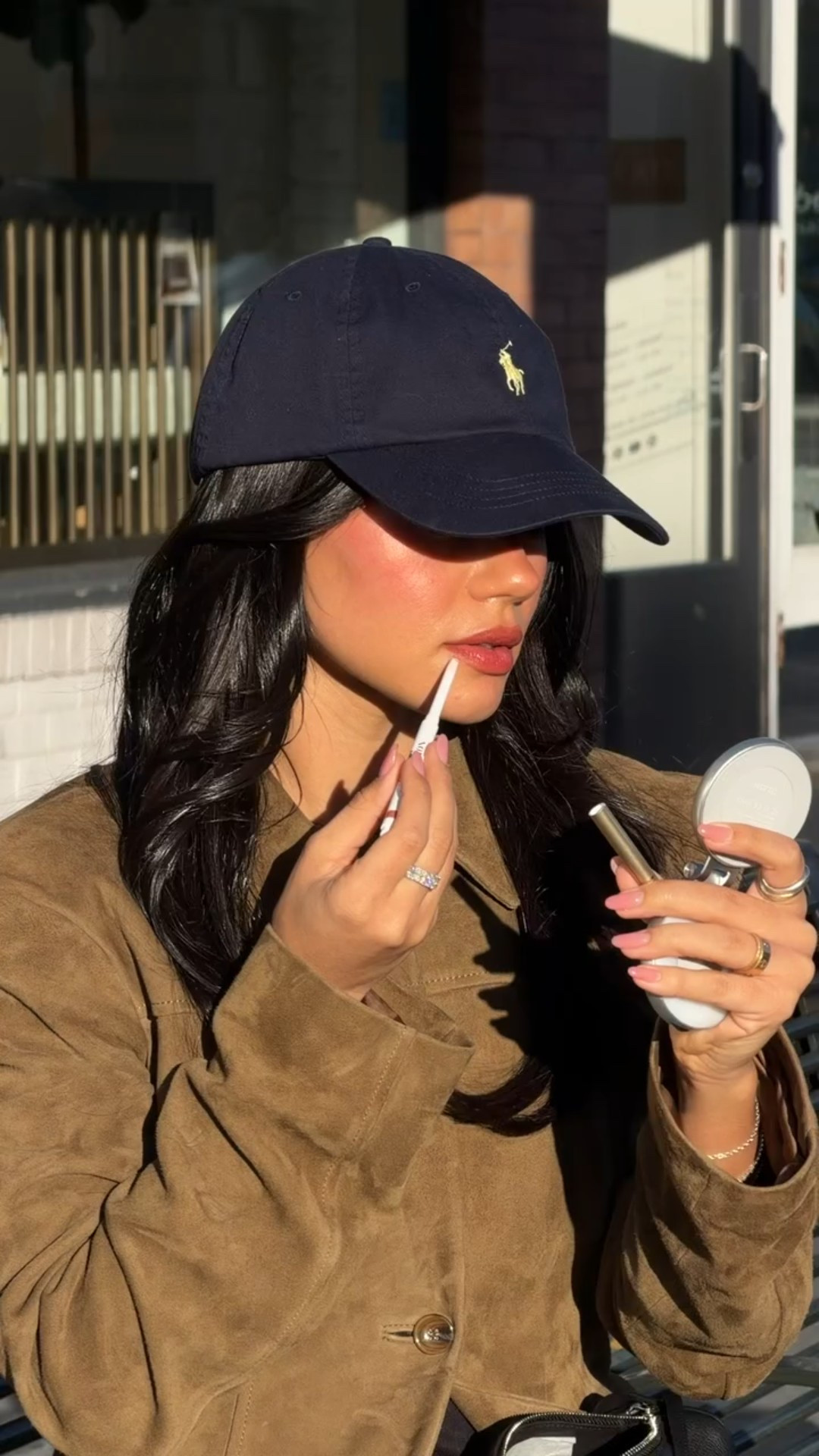 the perfect winter ootd revolve suede waist cinched jacket, navy polo hat, my favorite go to barrel jeans, black loafers #ootd #fashioninspo

#LTKdayinmylife #LTKootd #LTKNYFW