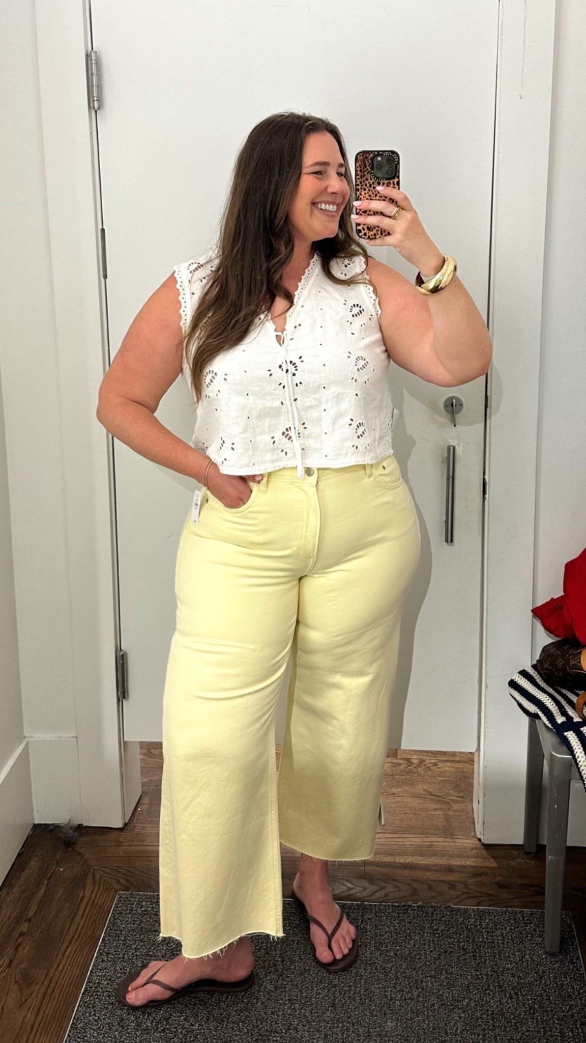 Top: XL
Pants: Size 33 but would need to size up to 34!

#LTKootd #LTKMidsize #LTKPlusSize
