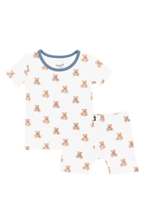 Kyte BABY Kids' Fitted Two-Piece Pajamas in Teddy Bear at Nordstrom, Size 4T | Nordstrom