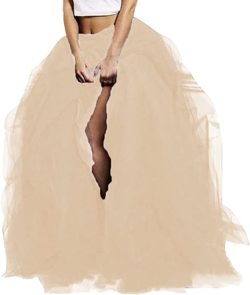 WDPL Wedding Planning Women's Long Maxi Tulle Special Occasion Bustle Night Out Skirt | Amazon (US)