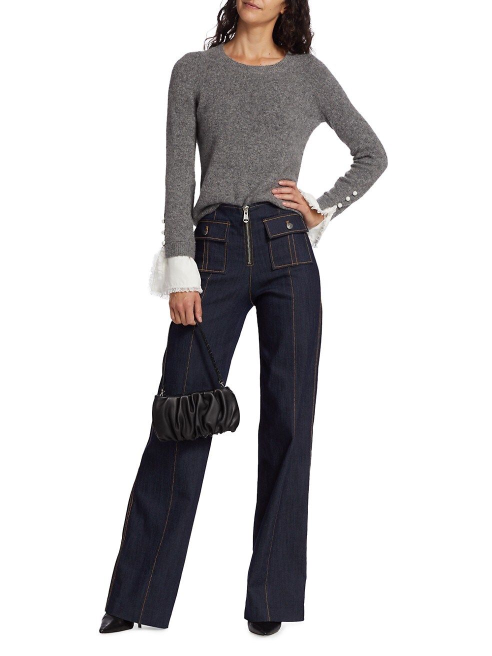 Micaela Wool-Blend Pullover Sweater | Saks Fifth Avenue