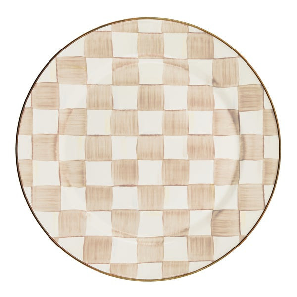 MacKenzie-Childs Mocha Check Charger/Plate | MacKenzie-Childs