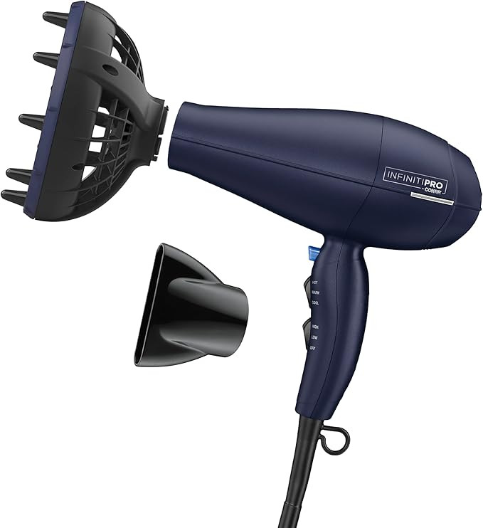 INFINITI PRO CONAIR Hair Dryer with Innovative Diffuser, Enhances Curls and Waves While Reducing ... | Amazon (US)