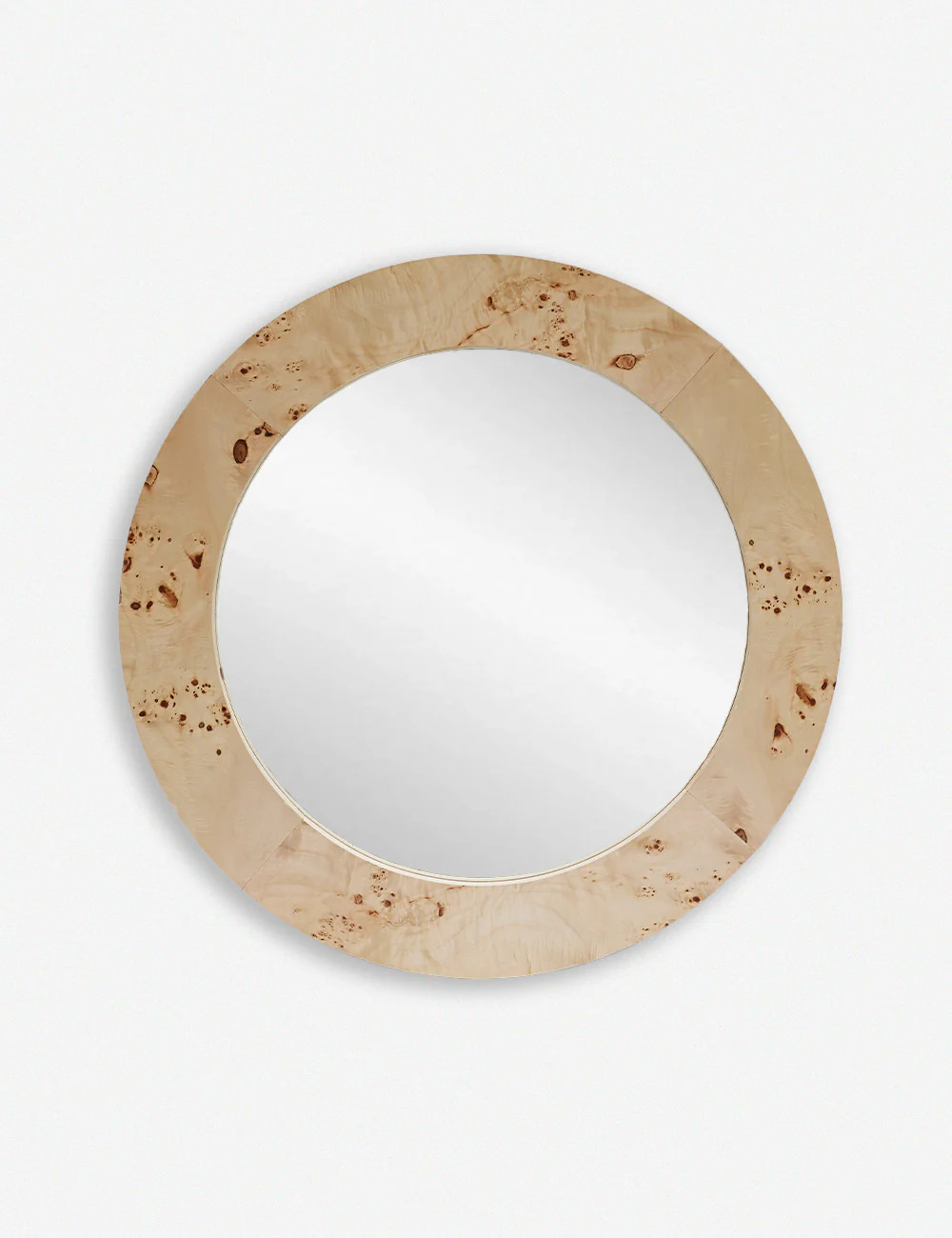 Bree Burl Wood Round Mirror | Lulu and Georgia 