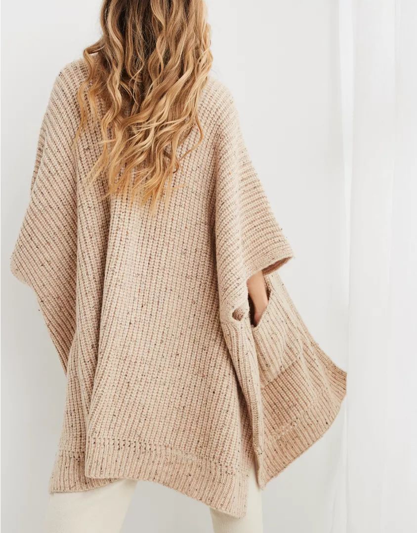 Aerie Ribbed Sweater Cape | Aerie