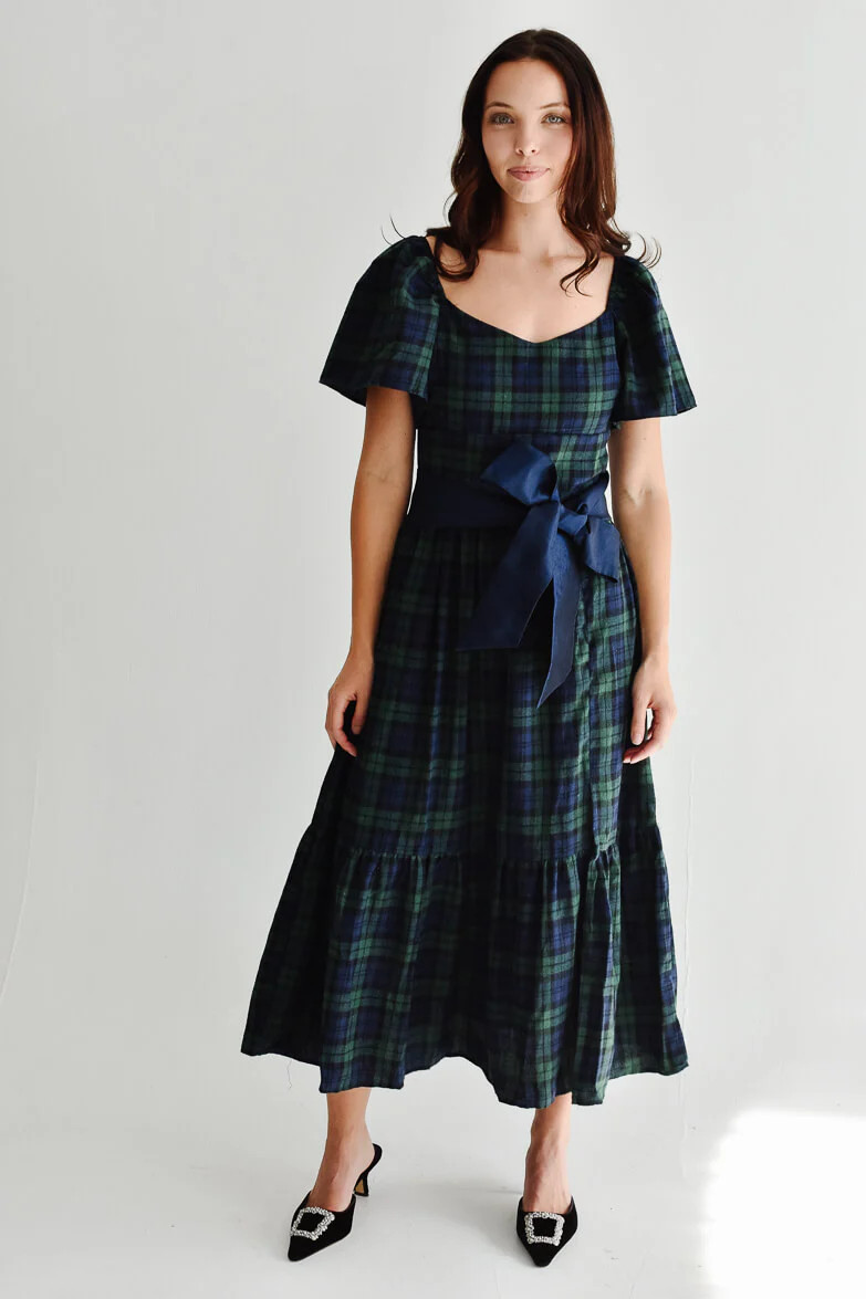 Blackwatch Plaid Norah Maxi Dress - FINAL SALE | Confête