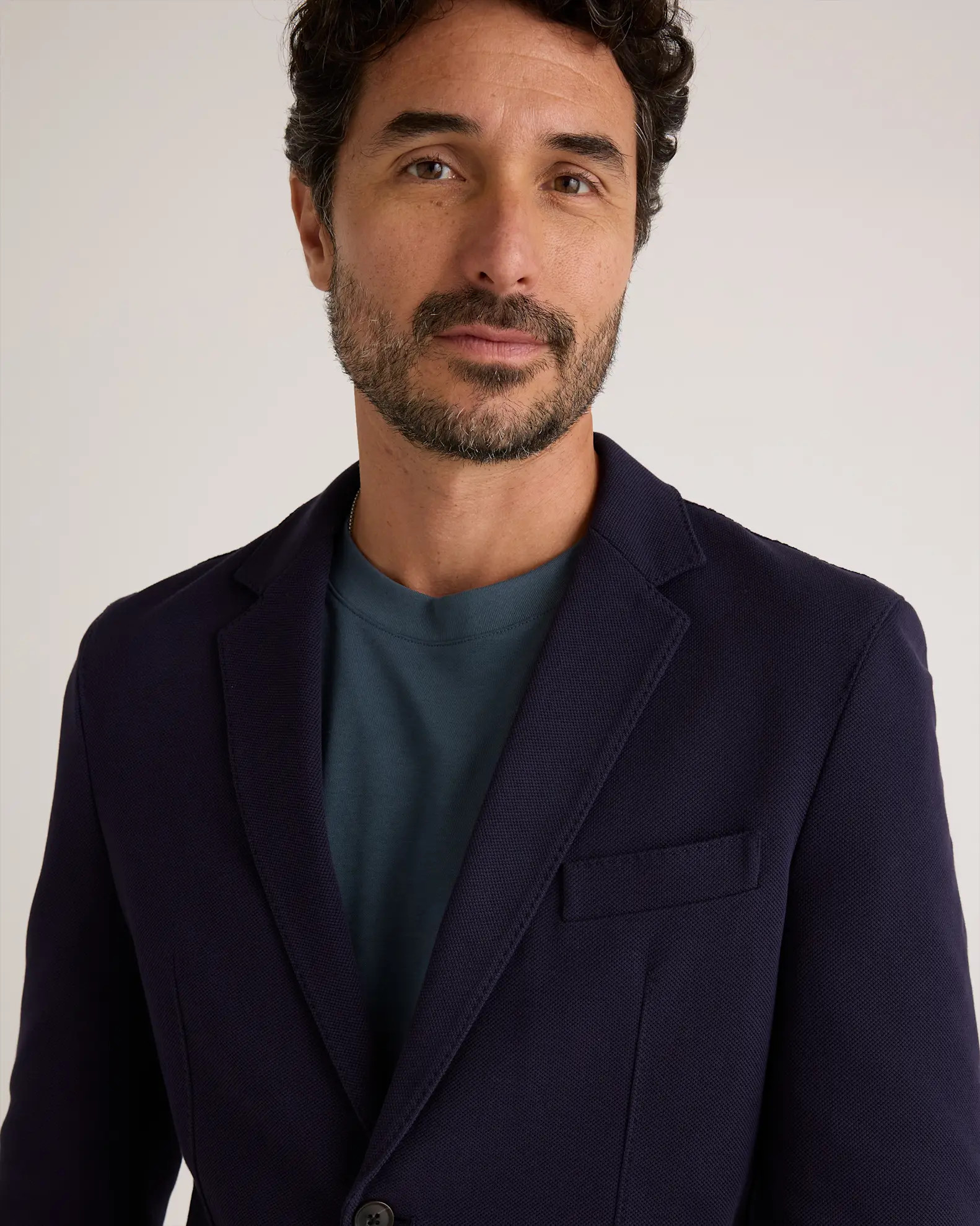 Cotton Pique Blazer in Navy | Quince