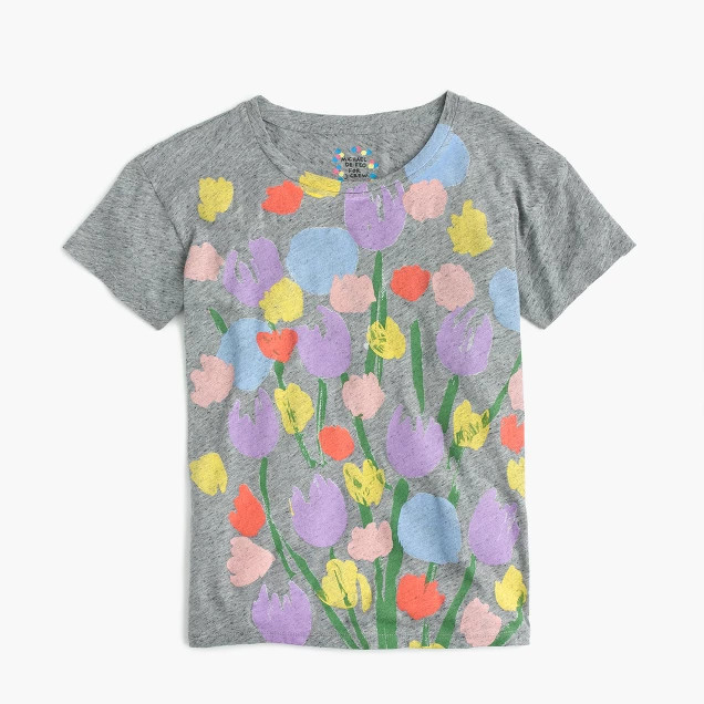 Michael De Feo™ for J.Crew painted tulips T-shirt | J.Crew US