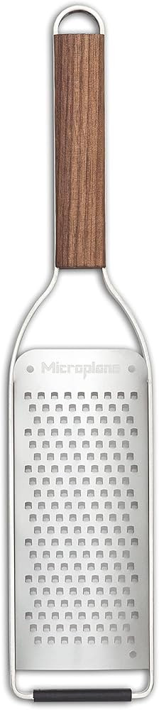 Microplane Master Series Wood Handle Stainless Steel Frame Coarse Blade Cheese Grater | Amazon (US)