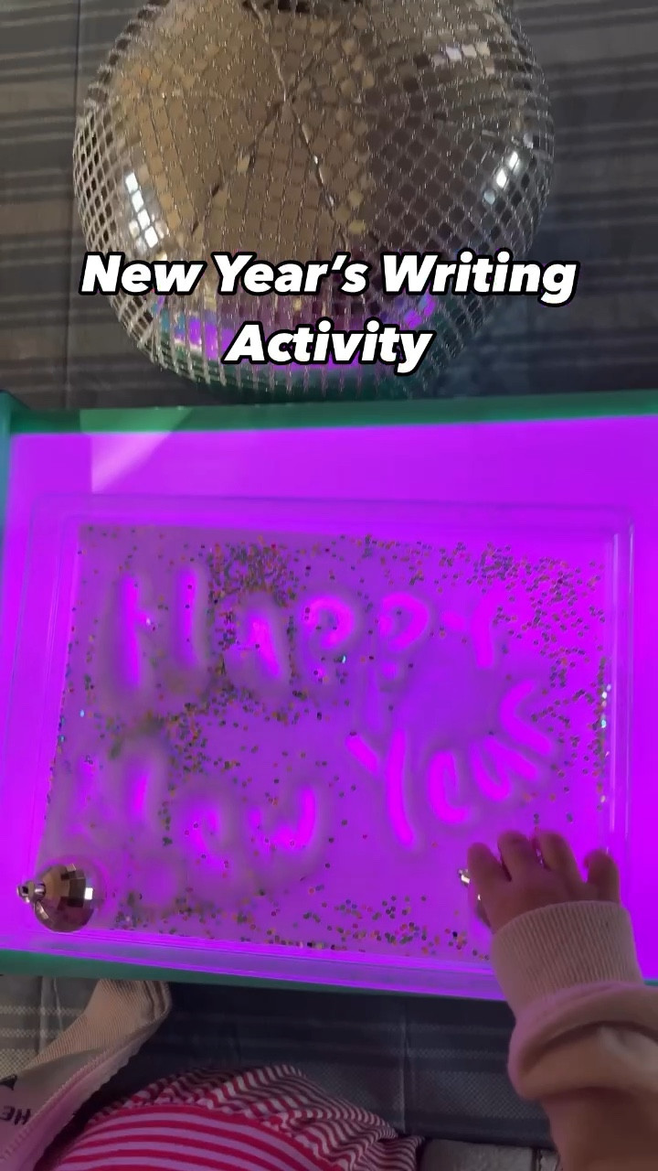 Ok, this light box made this writing activity 1,000 times better and gave way more of a New Year’s feel! 

It has been important for me to work in handwriting practice, especially now that my daughter is in kindergarten and struggles with that skill. This makes it fun and low pressure. Definitely one to try!

#LTKFamily #LTKSeasonal #LTKKids