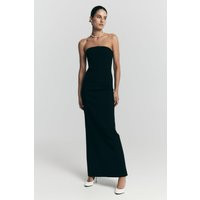 Kalila Strapless Crepe Maxi Dress - Black I MESHKI I Size XXS | MESHKI US