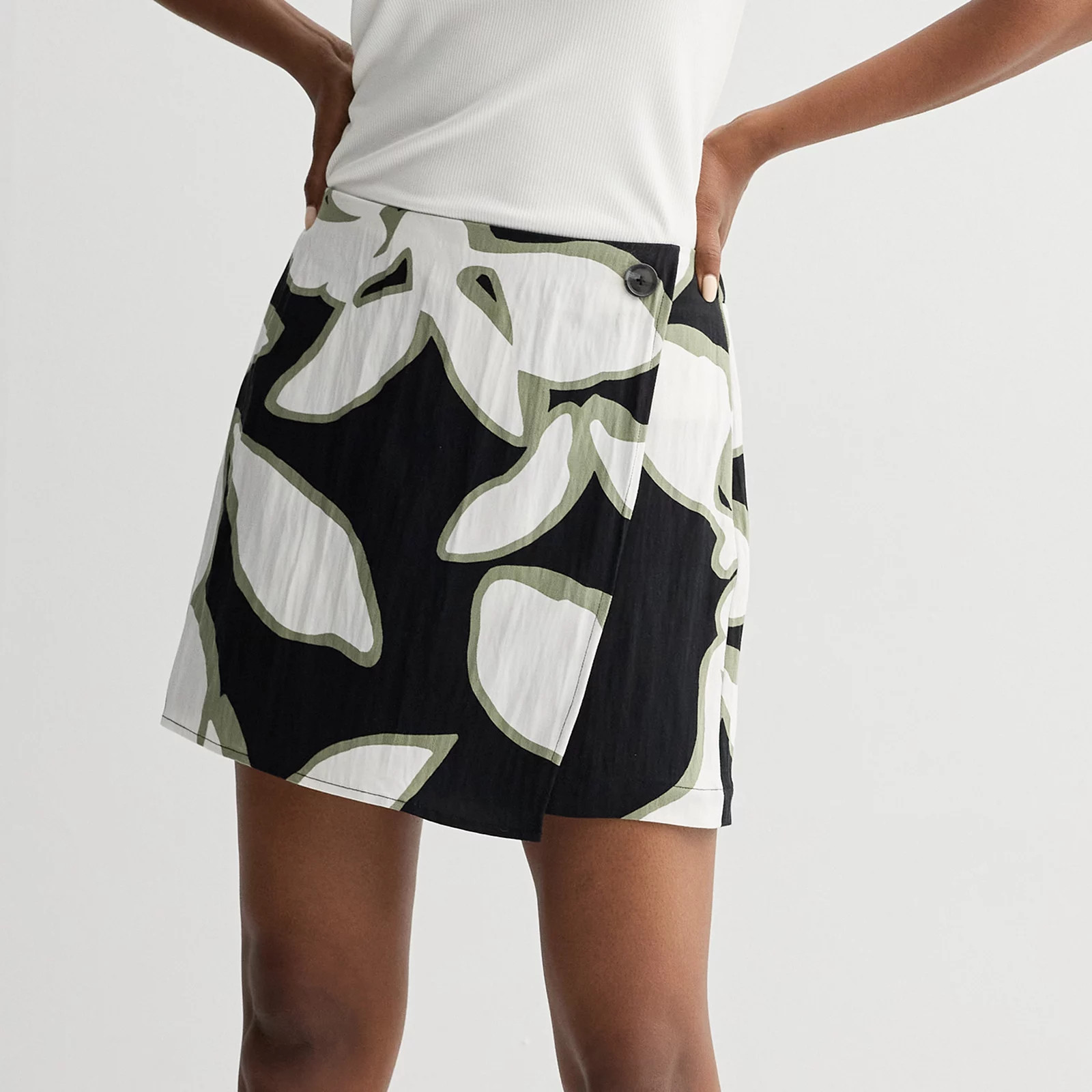 Women's Nine West Asymmetrical Wrap Skort | Kohl's