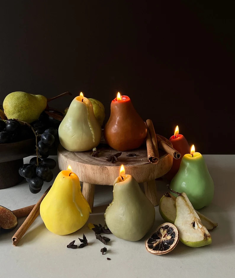 Pear Shaped Soy Wax Candle: Vegan Autumn Decor | Etsy (Global)