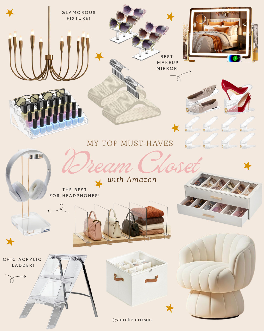 All my closet must-haves! From acrylic organizers to cozy seating, it's all from Amazon! 

 #LTKHome #LTKBeauty