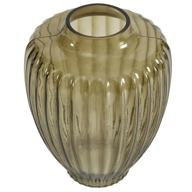 Home Decor Collection Style House Green Glass Vase, 7.5" L x 9.65" H | Walmart (US)