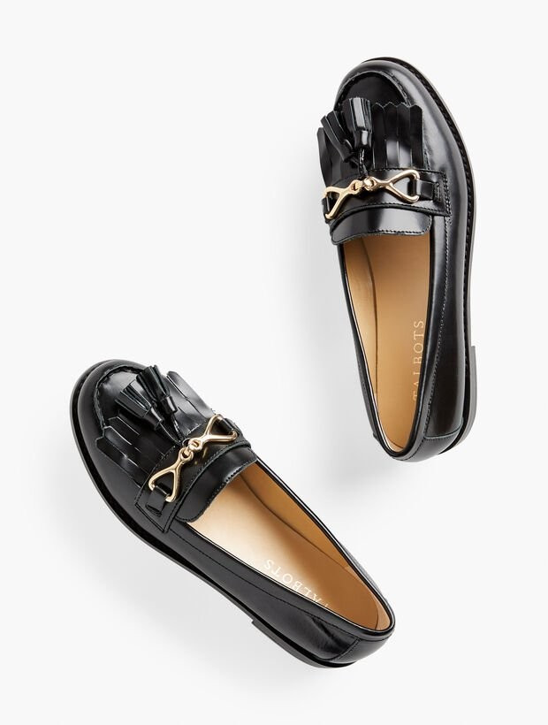 Laura Tasseled Leather Loafers | Talbots
