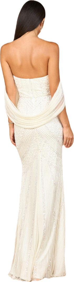 Beaded Gown with Cape Detail | Nordstrom