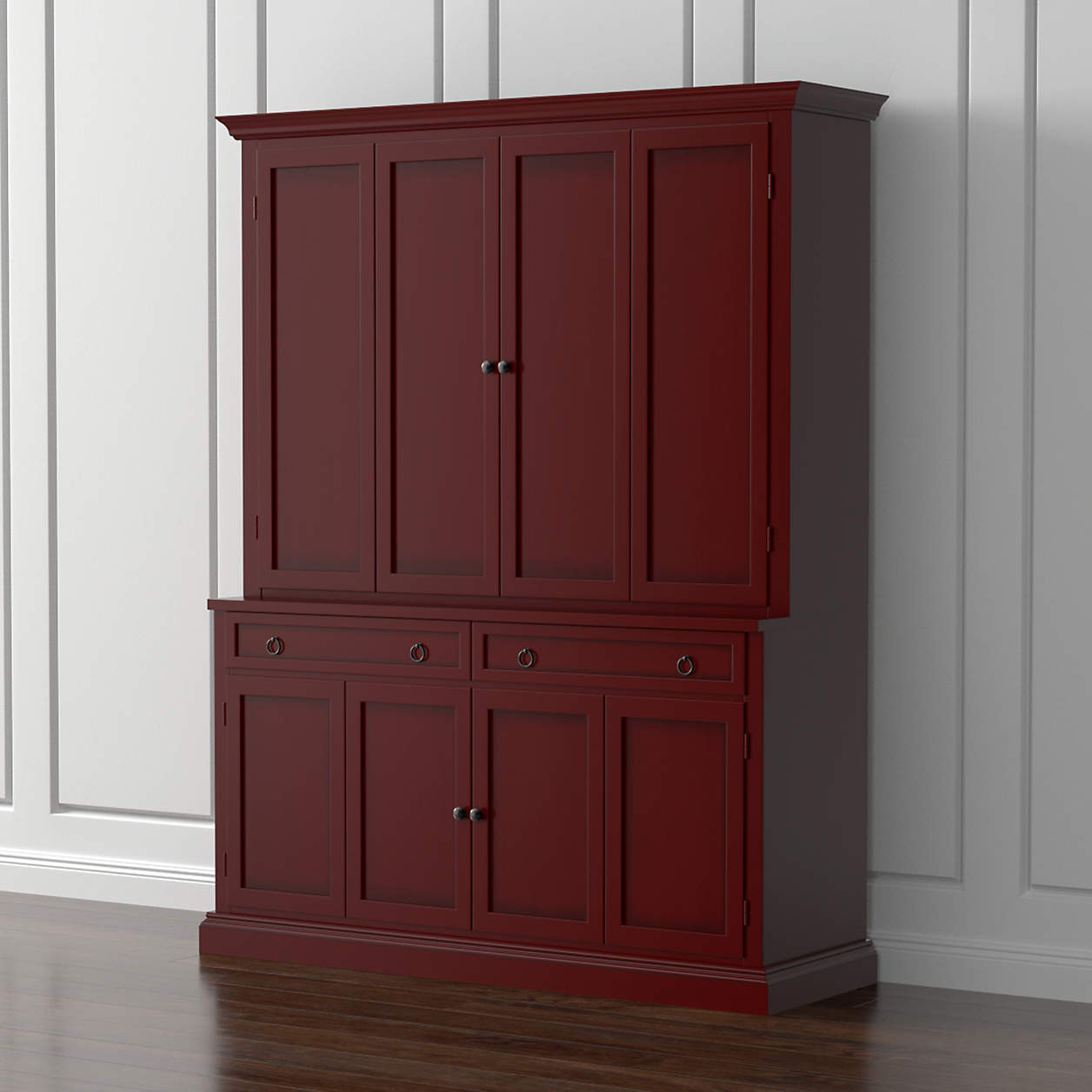 Cameo 2-Piece Grey Entertainment Center + Reviews | Crate and Barrel | Crate & Barrel