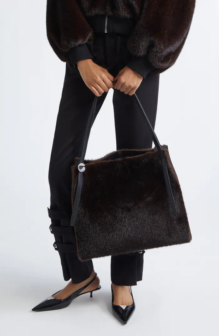 Belt Faux Fur Tote | Nordstrom
